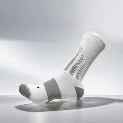 Padel socks with reinforced padding and optimal grip for athletic performance.